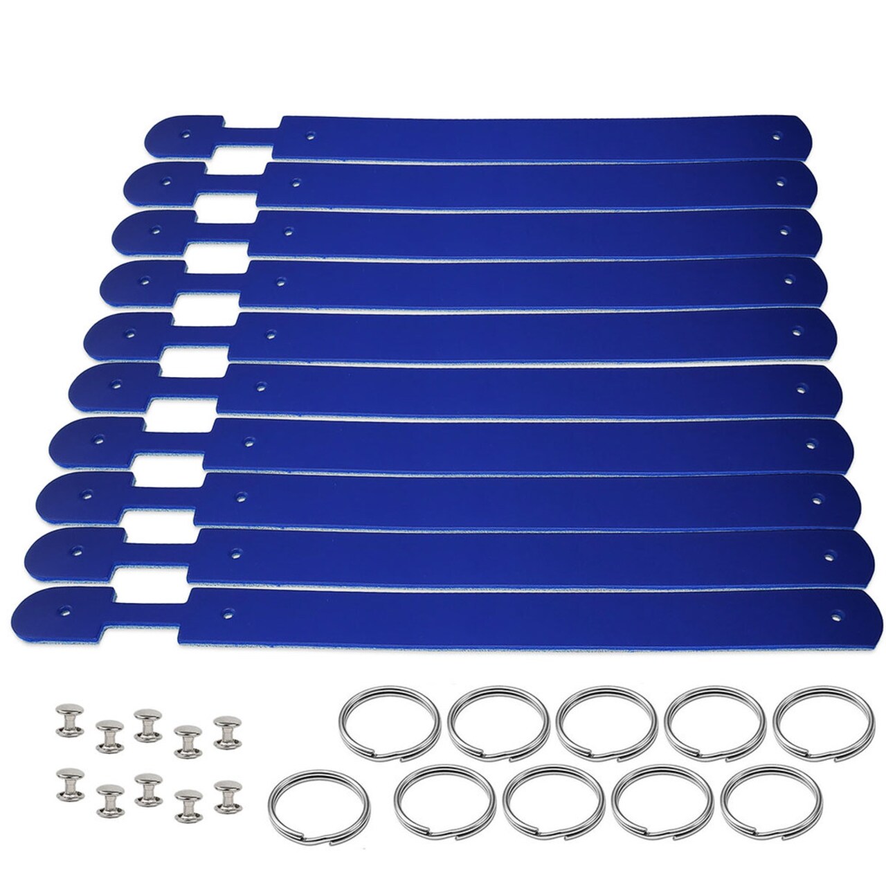 Blank Leather Keychains – DIY Engraving Kit, Pack of 10 (¾" x 4.5")